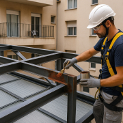 Mantenimiento estructura metálica lucernarios patios con tratamiento antioxidante profesional
